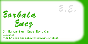 borbala encz business card